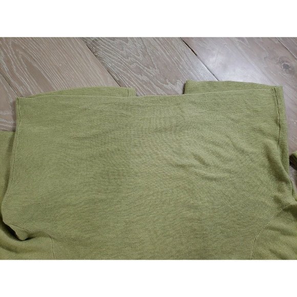 J Jill Medium Lightweight Open Cardigan Linen Cotton Modal Pea Green Women's - Picture 9 of 9